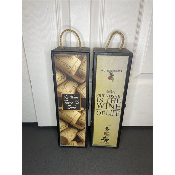 Unbranded | Kitchen | Set Of 2 Decorative Wine Bottle Boxes Rope ...